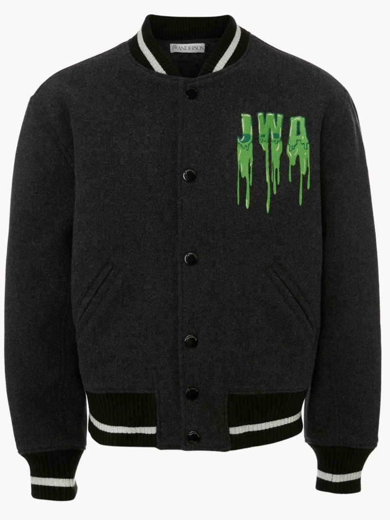 EMBROIDERED JWA VARSITY JACKET - 1