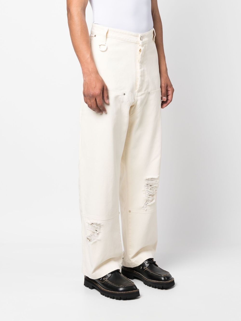 high-waisted straight-leg trousers - 4
