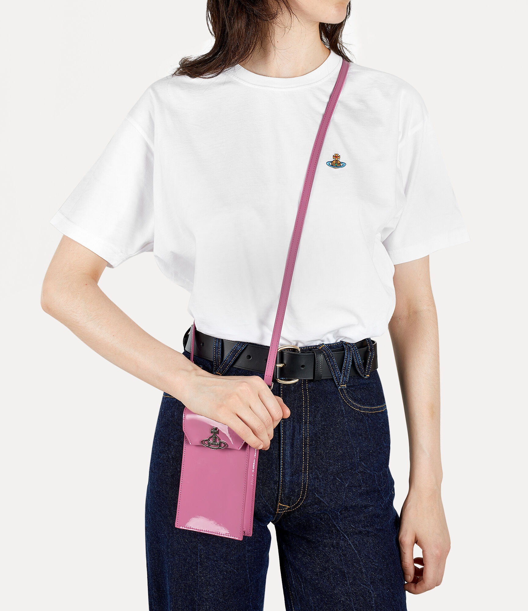 SHINY PATENT PHONE BAG - 2