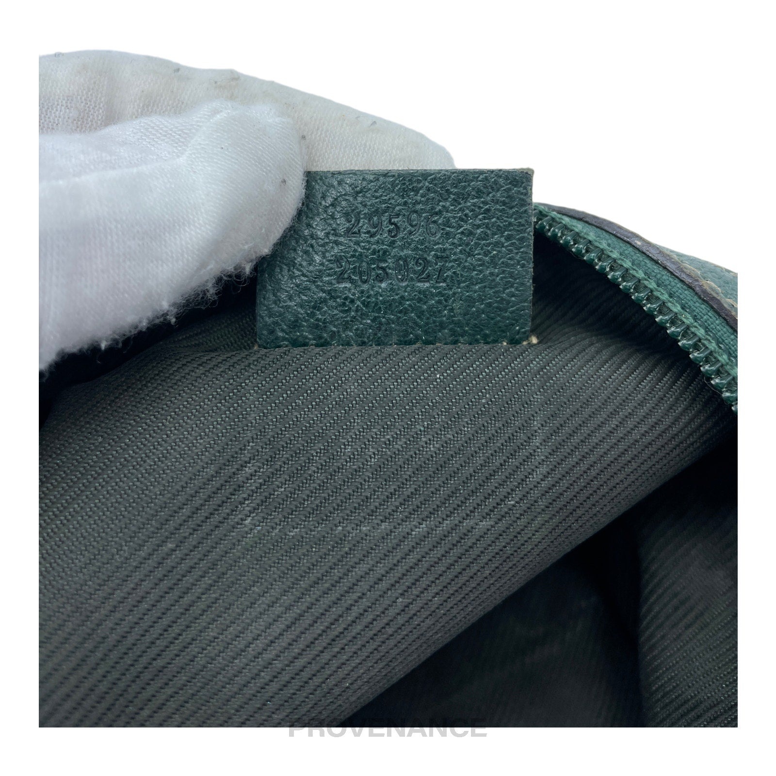 Gucci Zip Pouch - GG Canvas Forest Green - 8