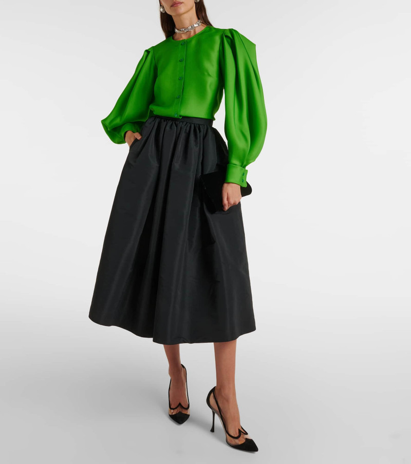 CAROLINA HERRERA Puff-sleeve silk blouse outlook