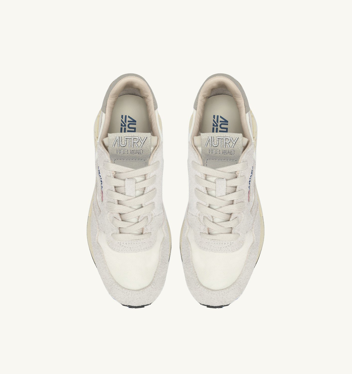 REELWIND LOW SNEAKERS IN BEIGE NYLON AND SUEDE - 5