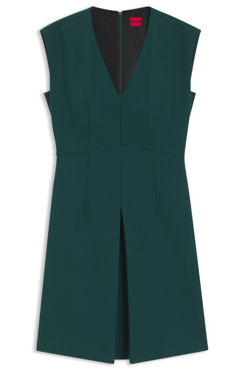 REGULAR-FIT SLEEVELESS DRESS WITH FRONT PLEAT 1