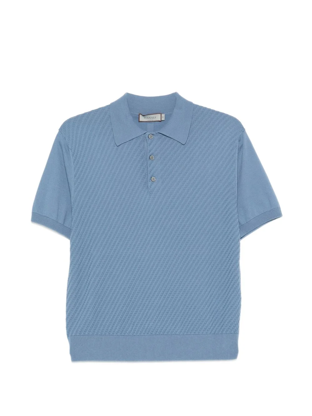 textured polo shirt - 1