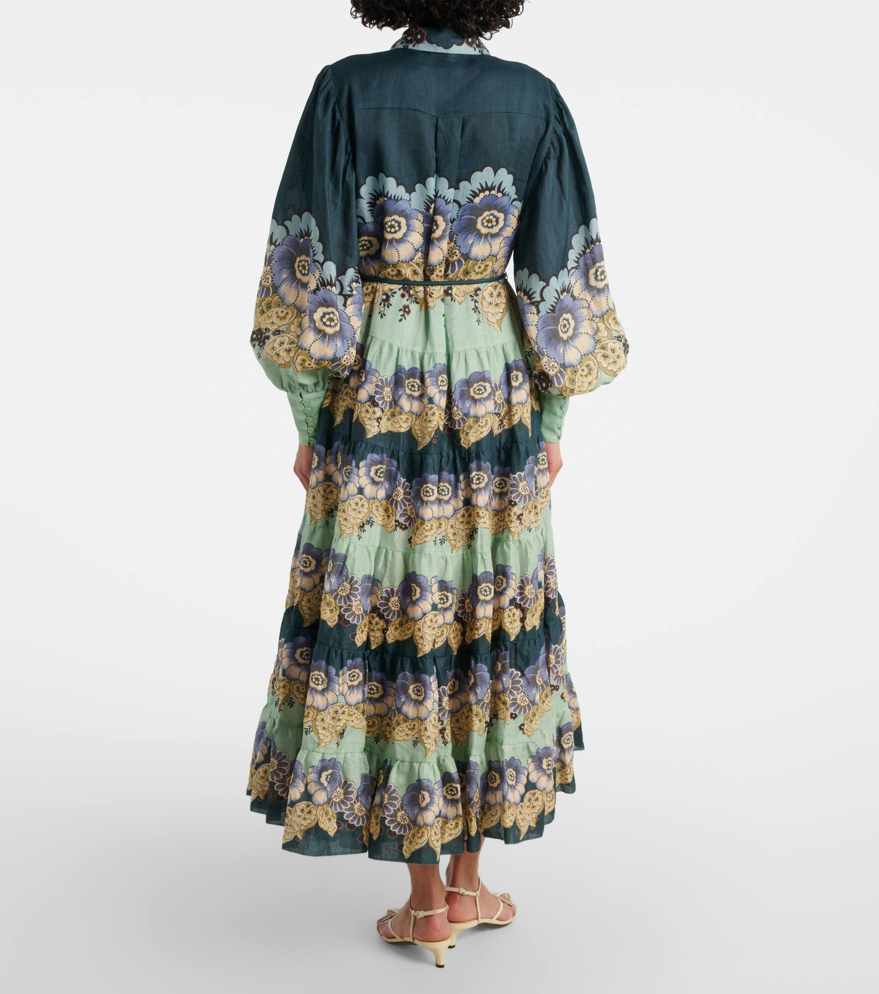 Madalena floral ramie shirt dress - 3