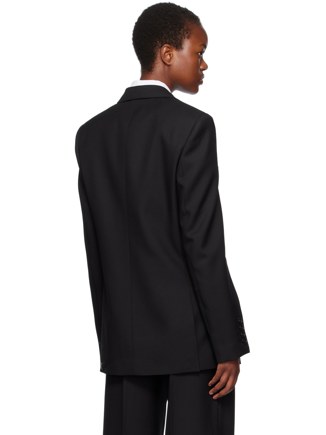 Black Oversized Tailored Blazer - 3