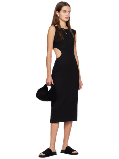 ST. AGNI Black Arc Cutout Midi Dress outlook