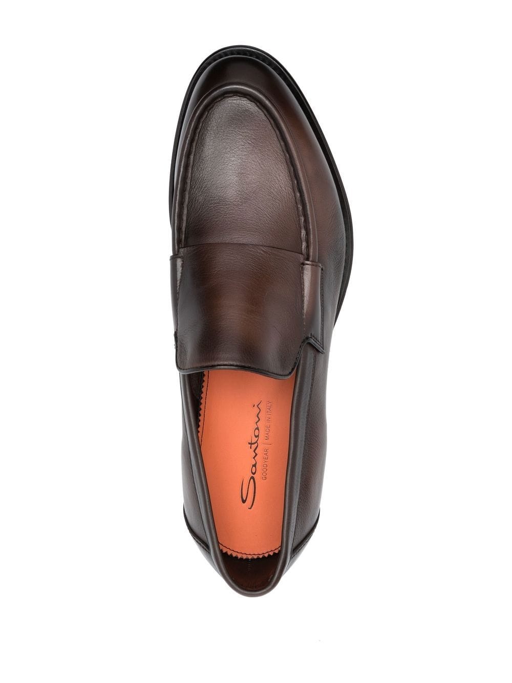 slip-on leather loafers - 4