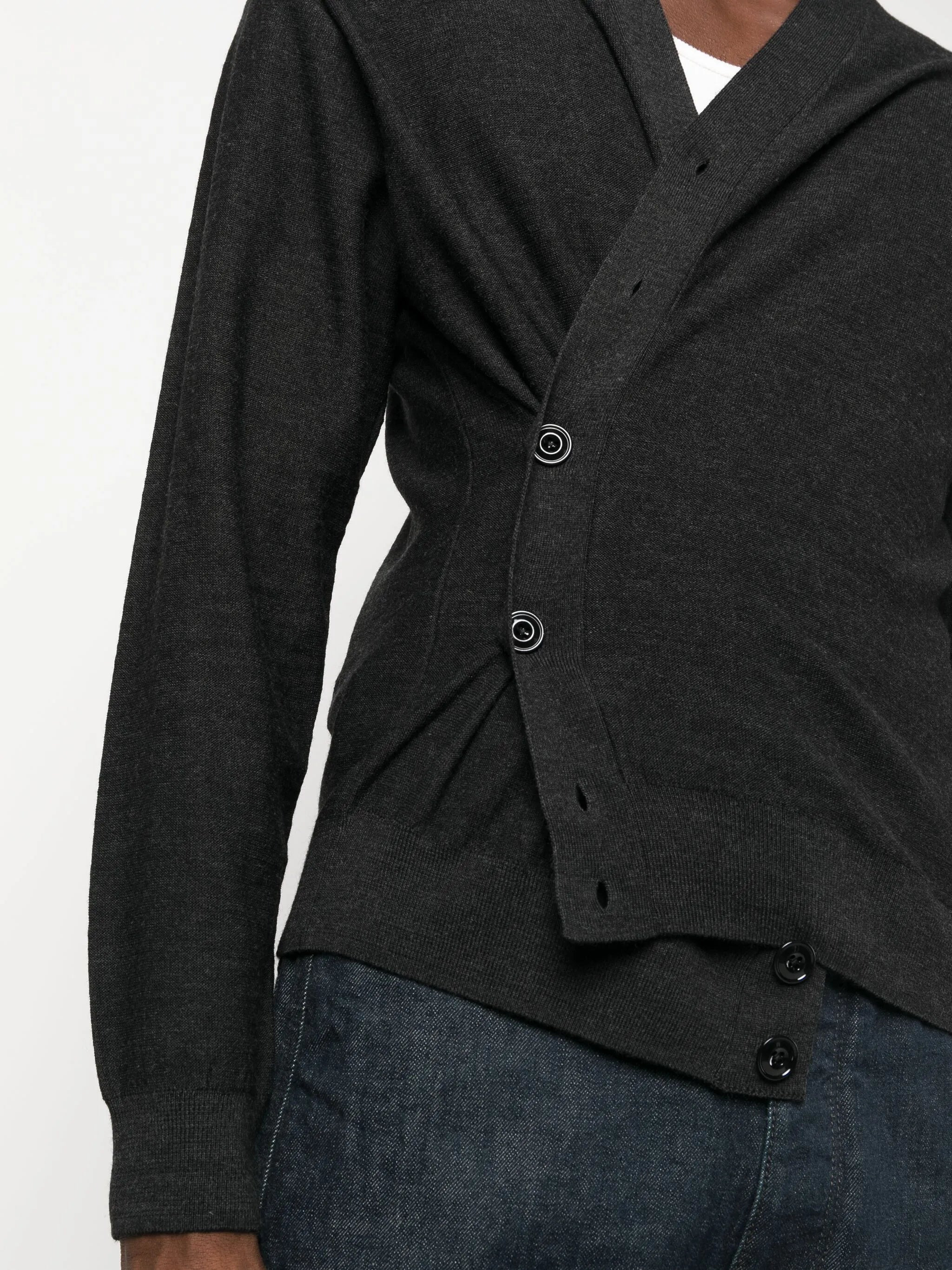 Lemaire Mélange-effect Wool Blend Cardigan - 2
