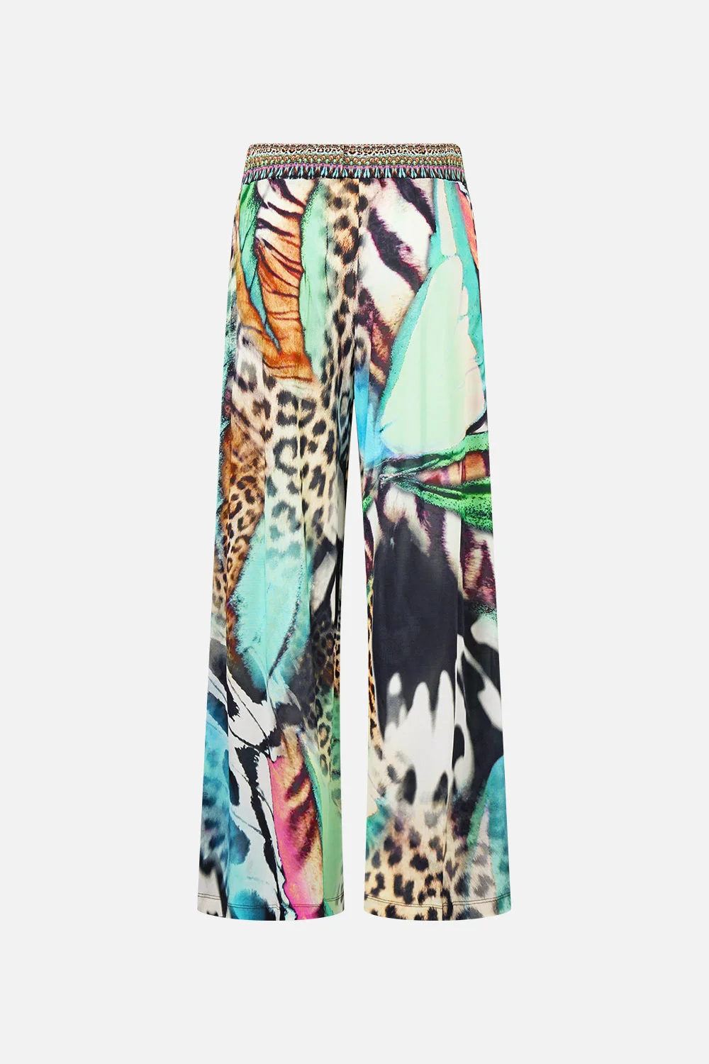 STRAIGHT LEG JERSEY PANTS WITH SIDE PANELS BUTTERFLY BOHEMIA - 1
