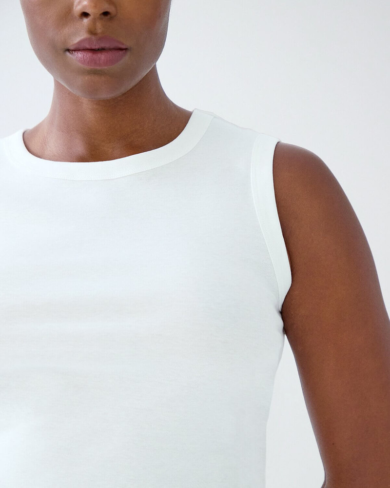 The Muse Tank: Cotton Jersey White 5