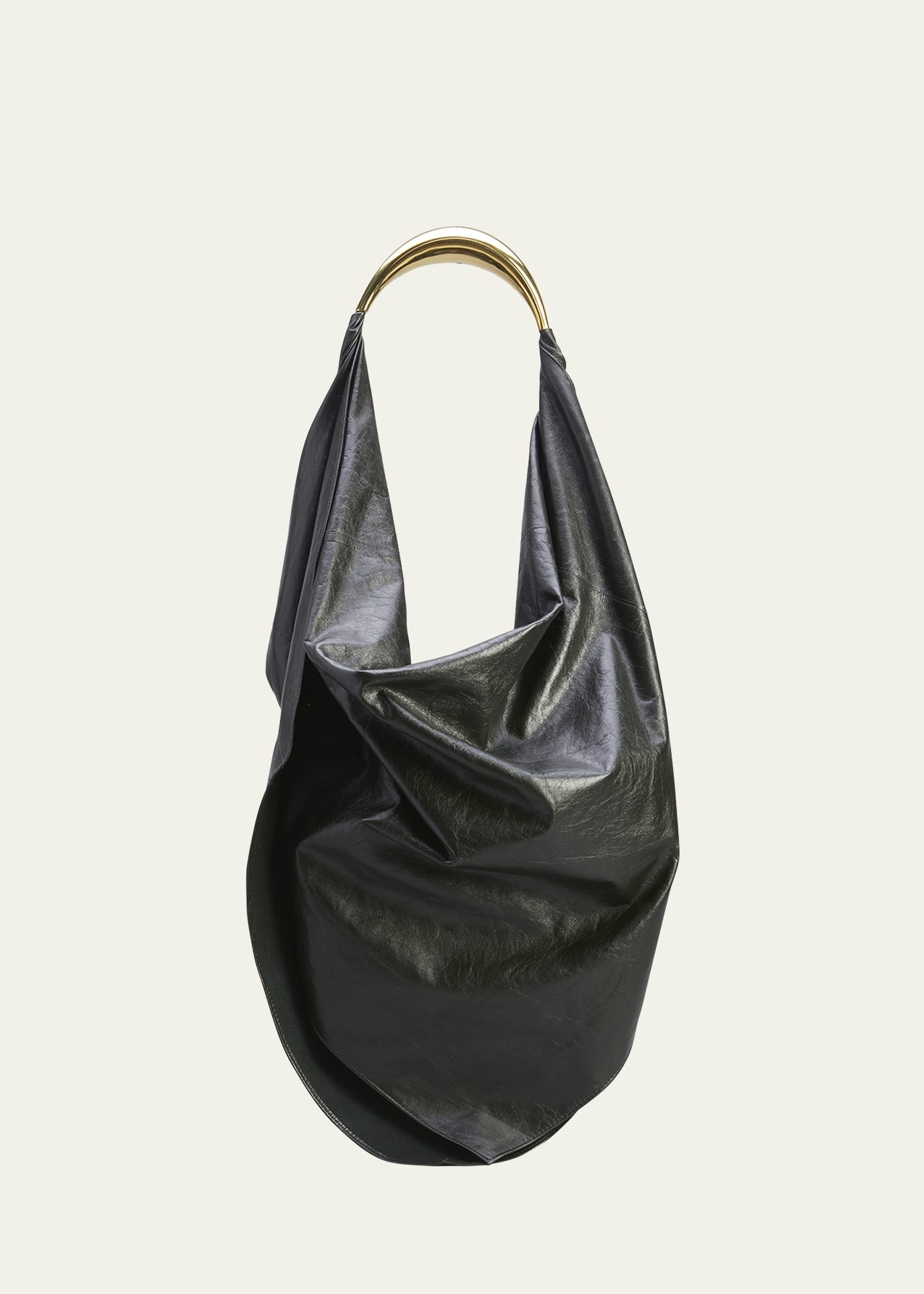 Bandana Slouchy Leather Shoulder Bag - 1