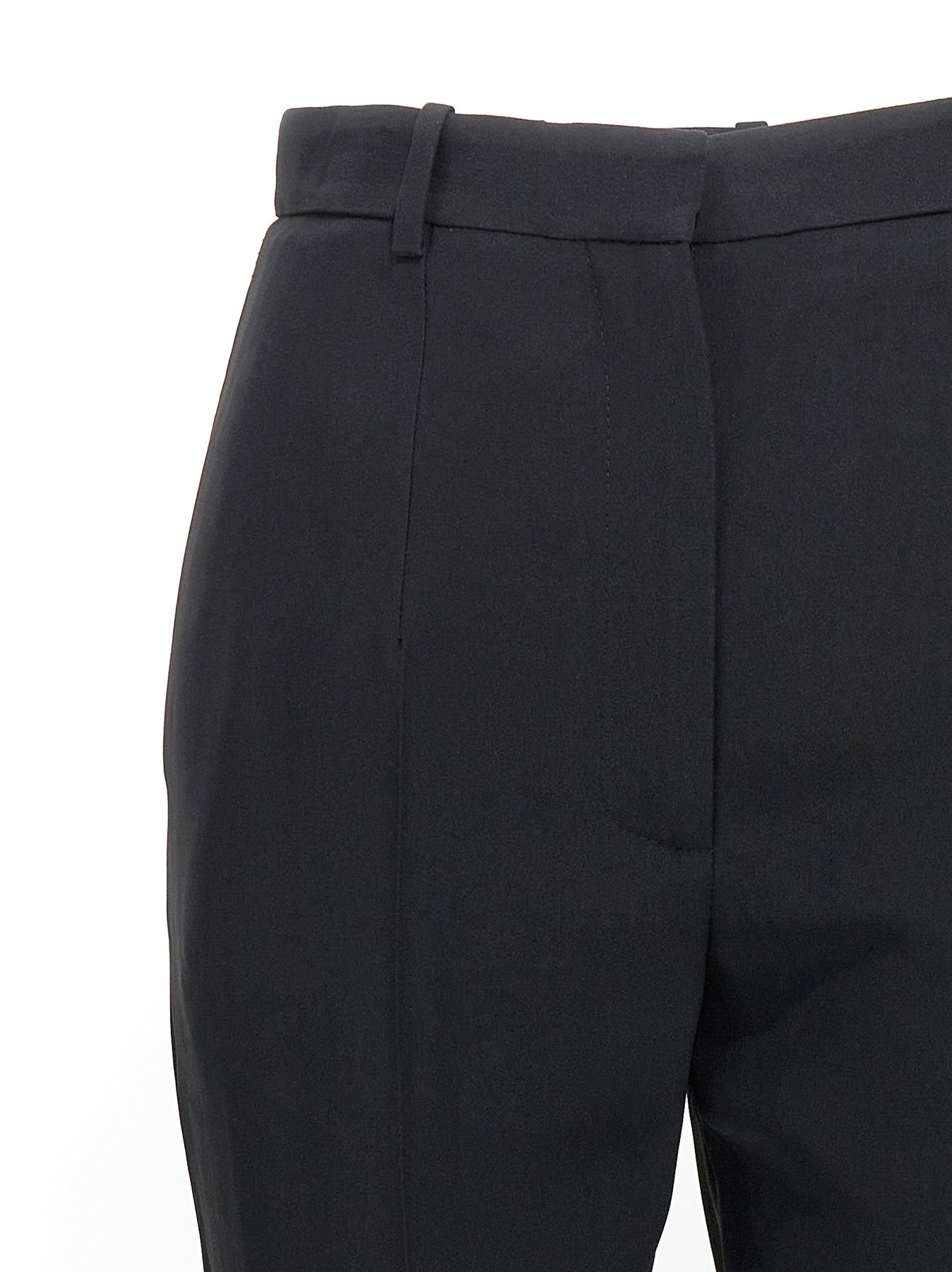 パンツ ALEXANDER MCQUEEN Crepe cigarette pants Black 585118QEAAA 14057120_54379331_600.jpg