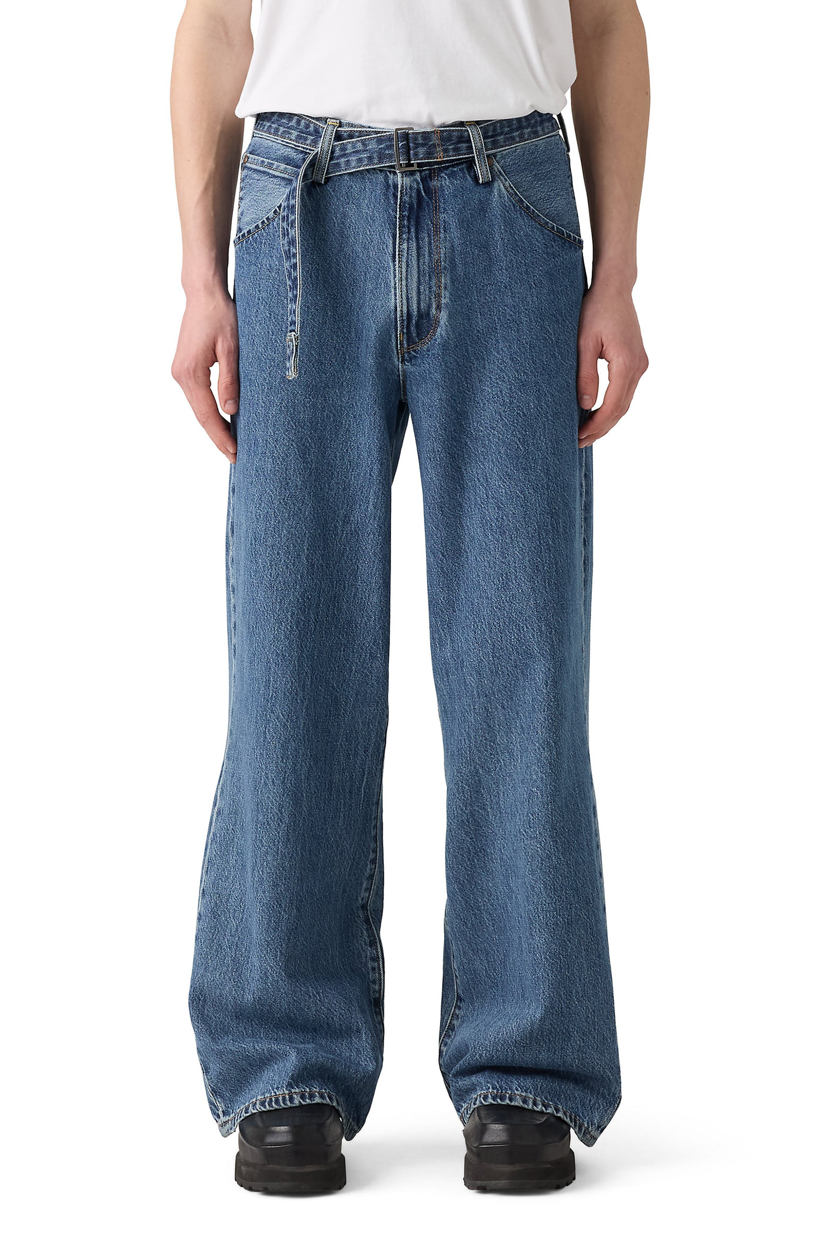 levi's Belted Twisted Baggy Straight Leg Jeans in Lets Do The Twist at Nordstrom - 1