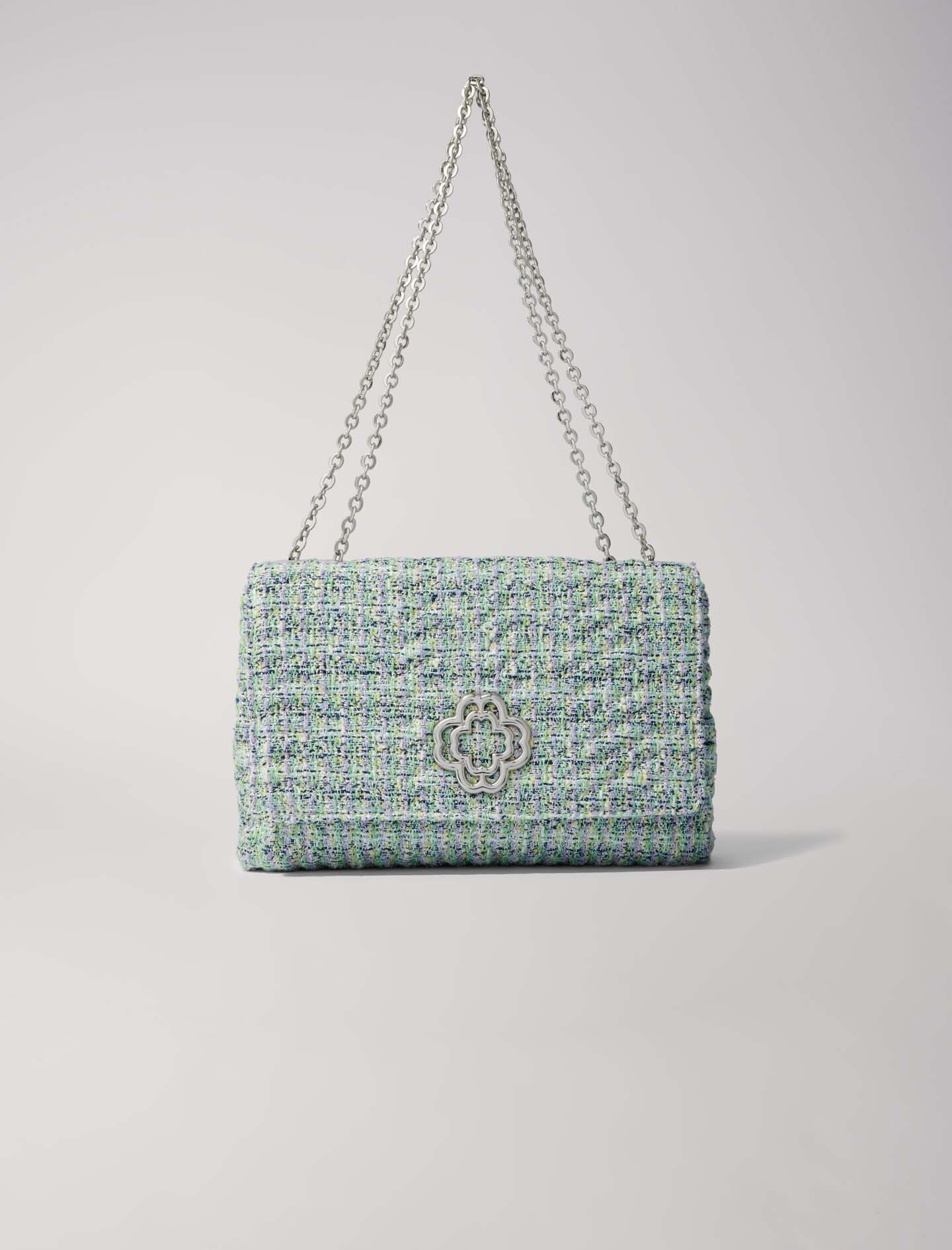 Clover bag with tweed chains - 1