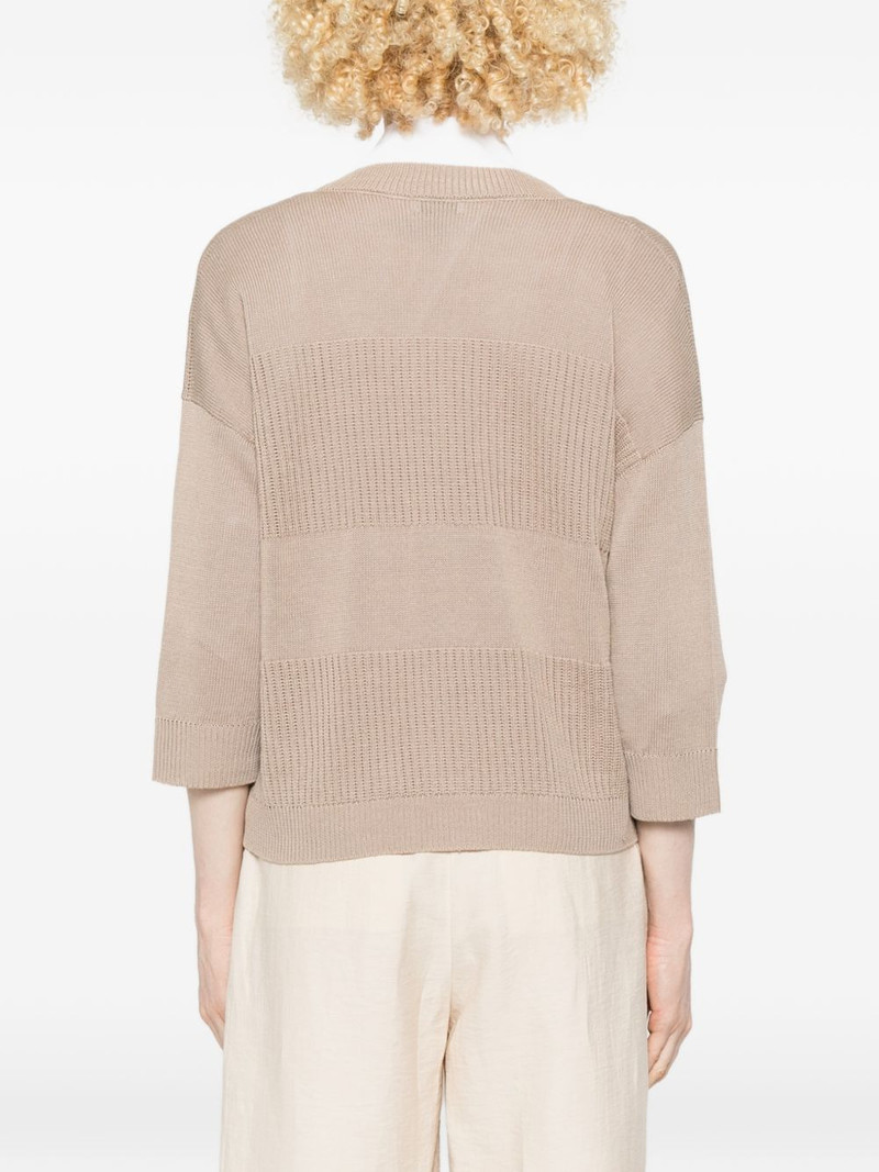 V-neck ribbed cardigan 4