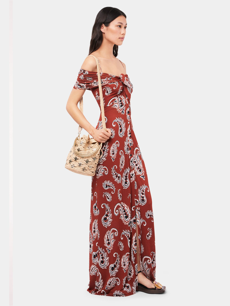 PAISLEY PRINTED LONG DRESS 4