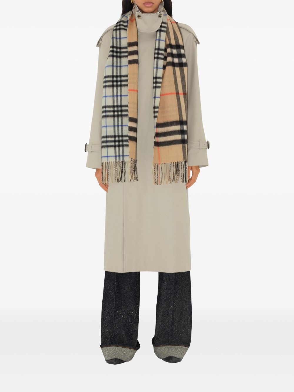 reversible cashmere scarf - 3