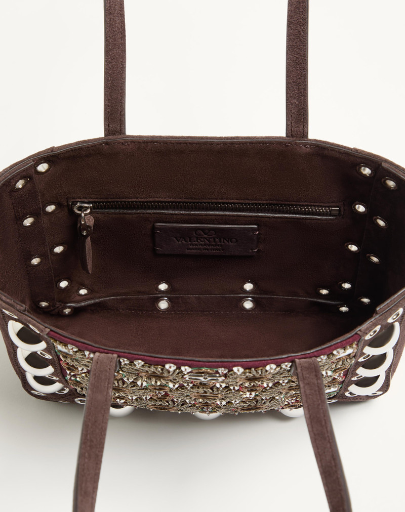 Valentino VALENTINO GARAVANI NELLCÔTE MINI EMBROIDERED SHOPPING BAG outlook