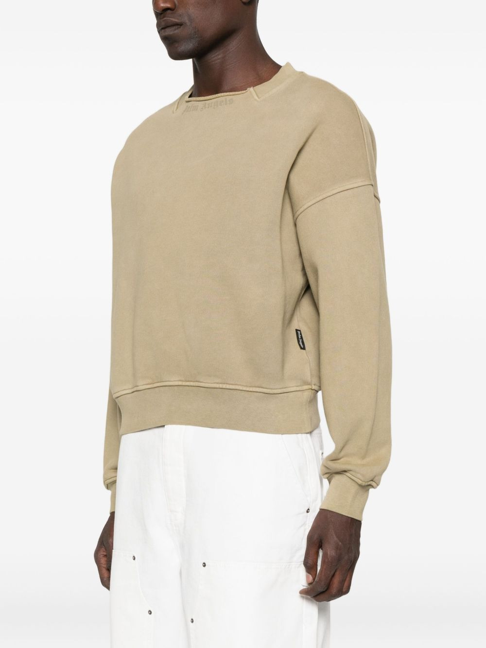 crew-neck cotton sweatshirt - 3