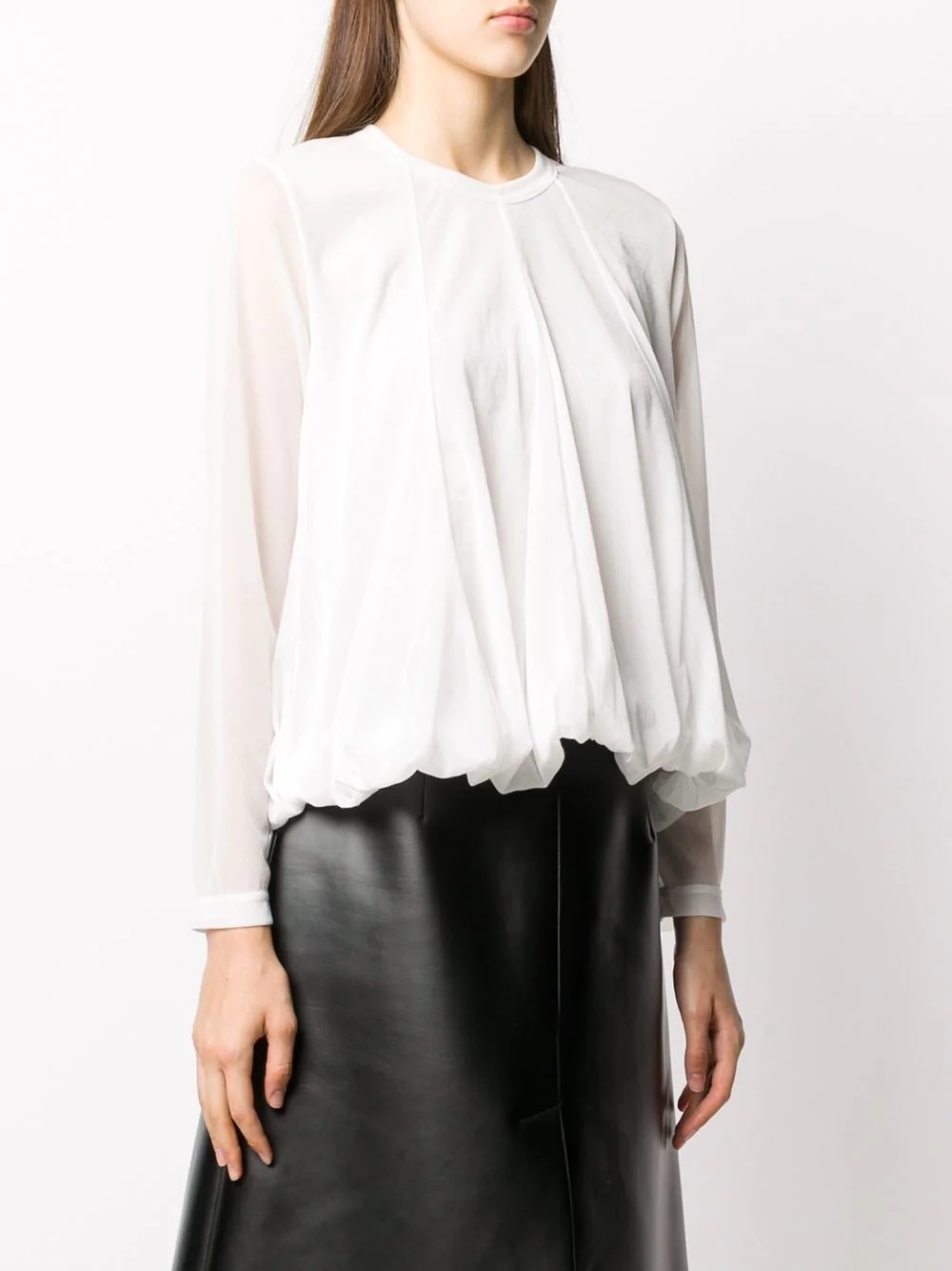 gathered hem blouse - 3