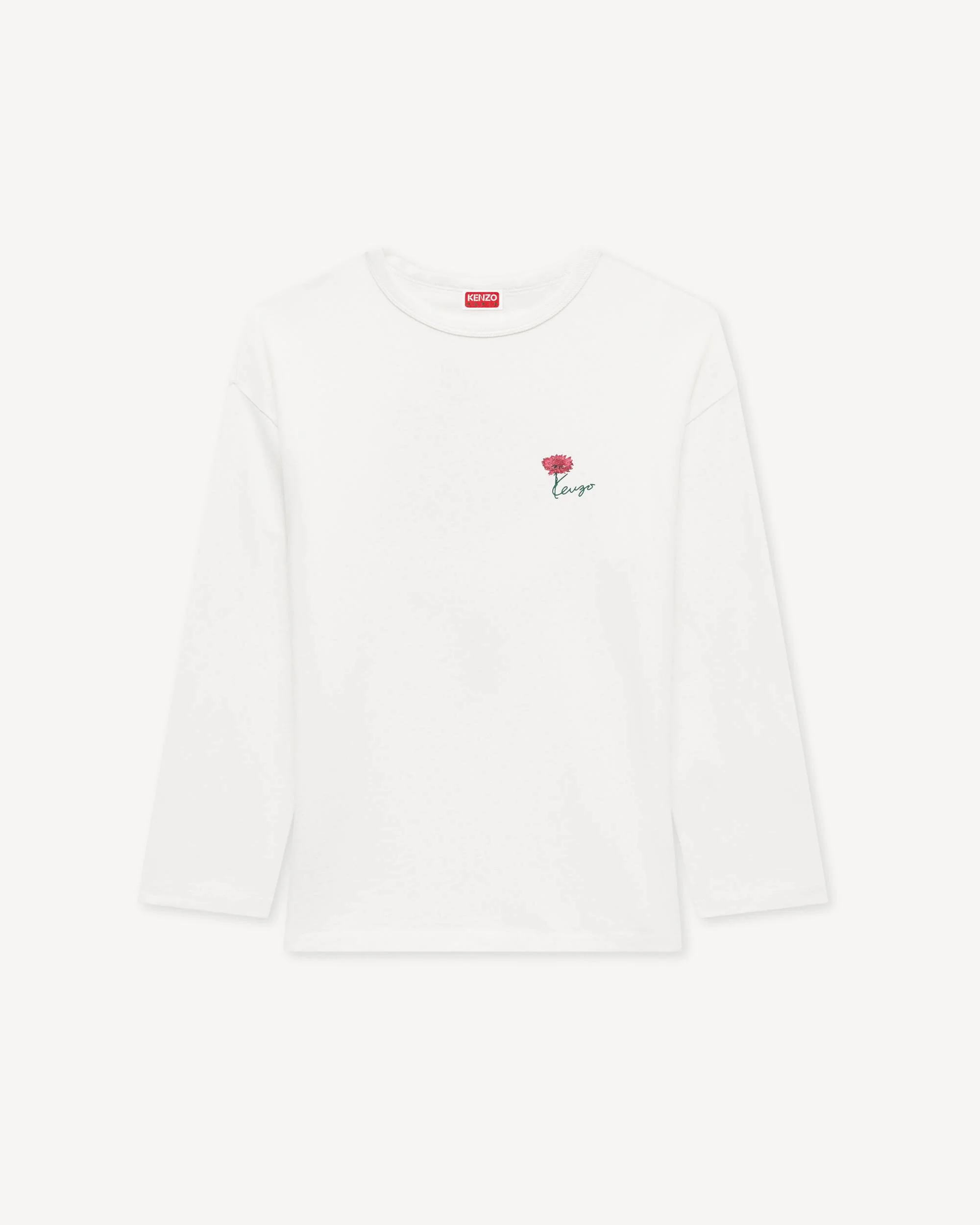 'KENZO Tulip' long sleeves relax T-shirt in cotton - 1