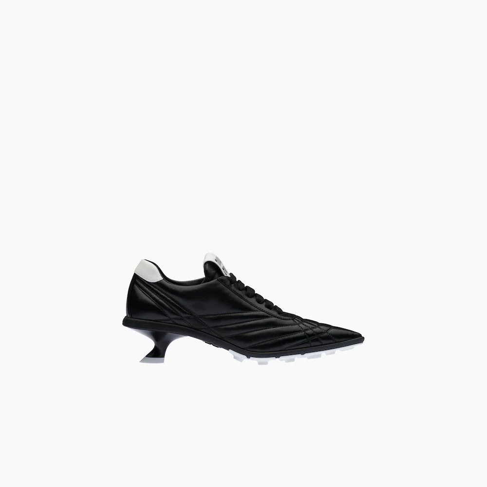 Nappa leather mid-heel sneakers - 2