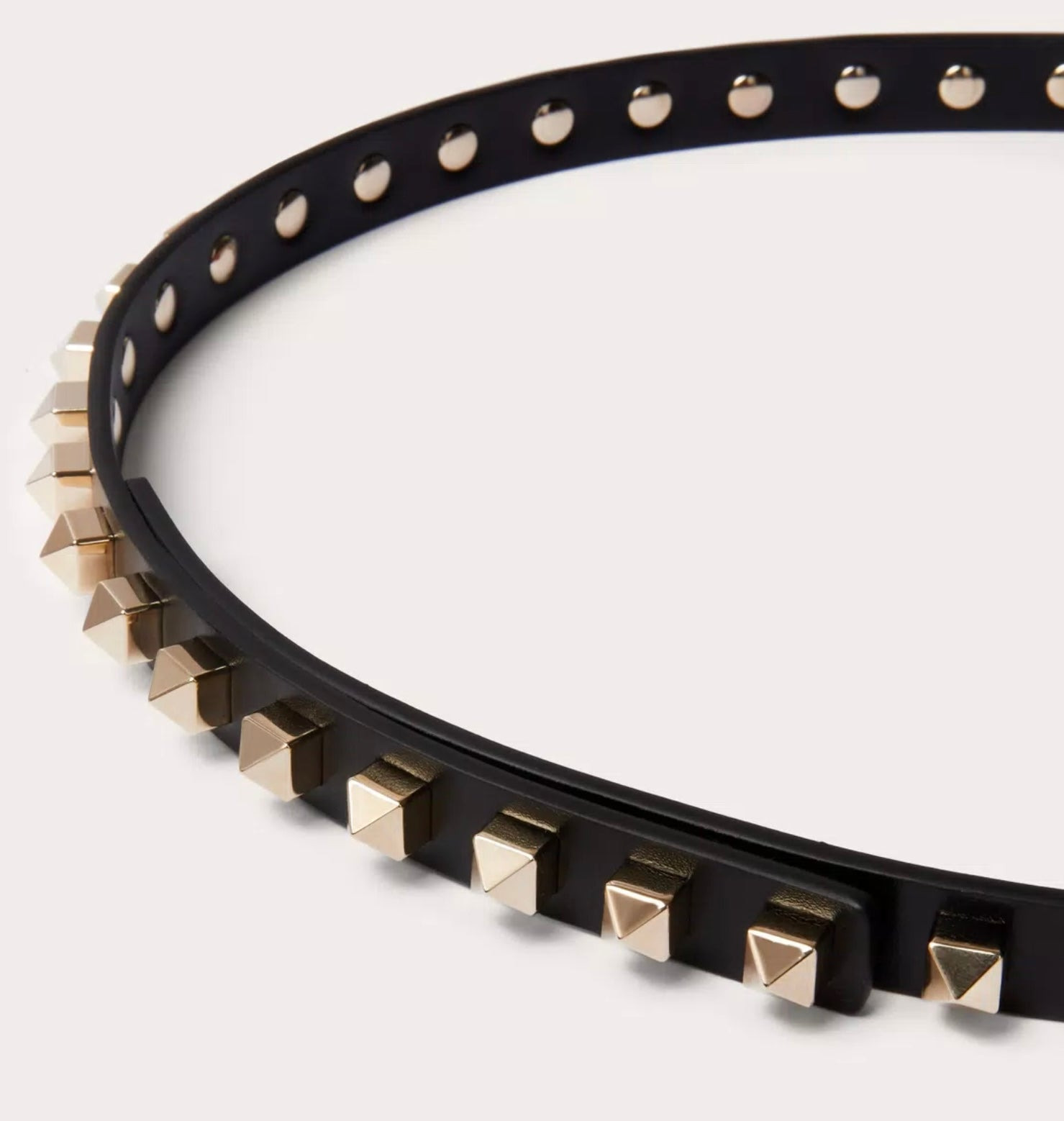 Valentino Rockstud Belt In Shiny Calfskin 15 Mm - 4
