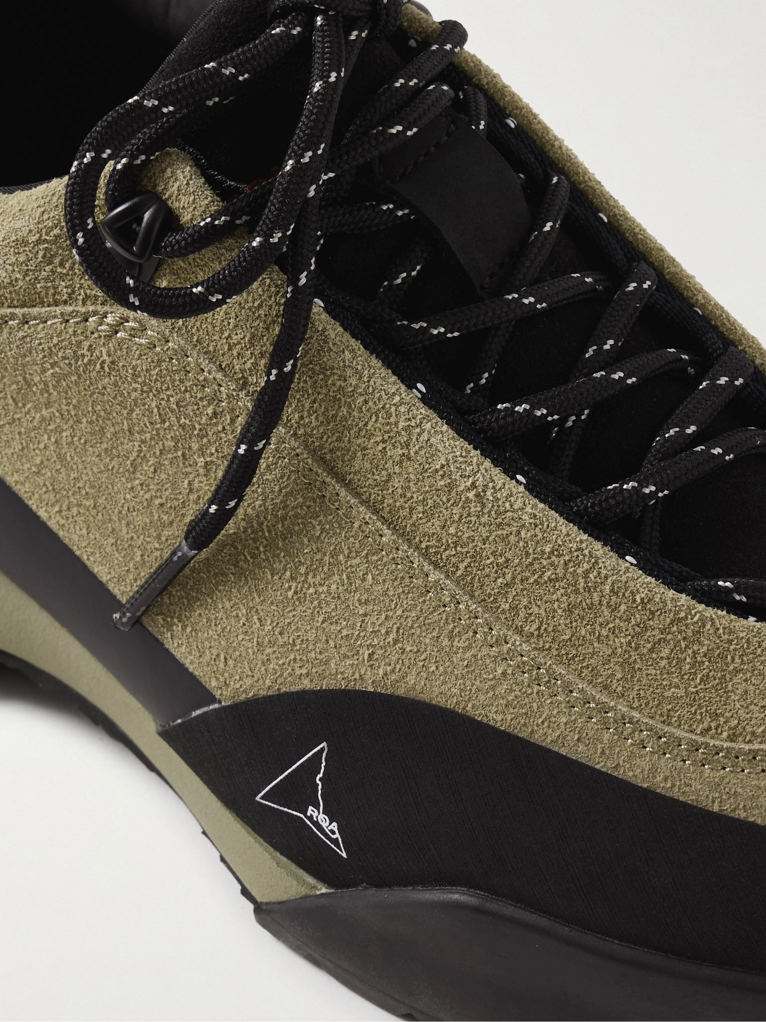 Cingino Rubber-Trimmed Microfibre Hiking Sneakers Taupe - 6