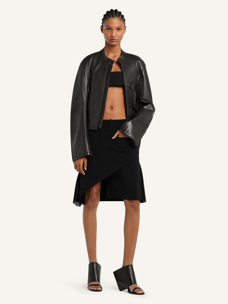 courrèges SCUBA LEATHER BIKER JACKET outlook