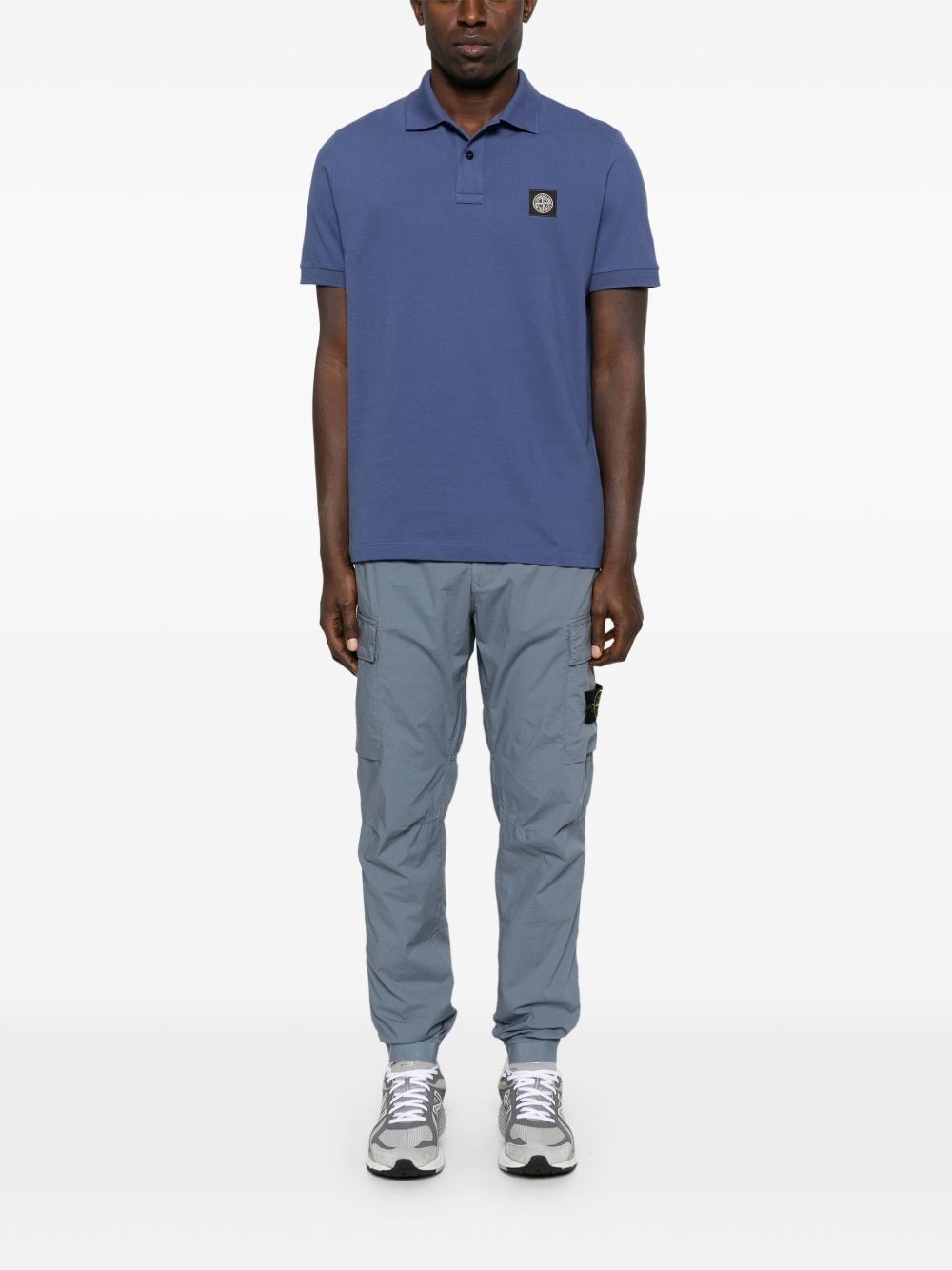 Stone Island Men Slim Fit Stretch Cotton Piqué Polo Shirt - 3