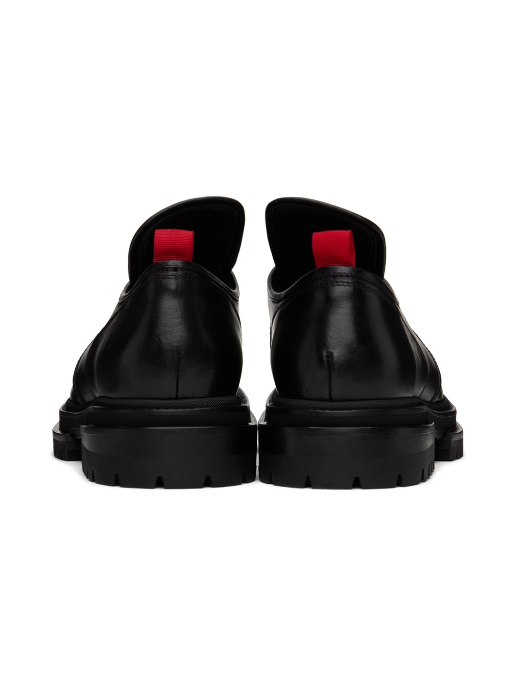 Black Leather Derbys - 2