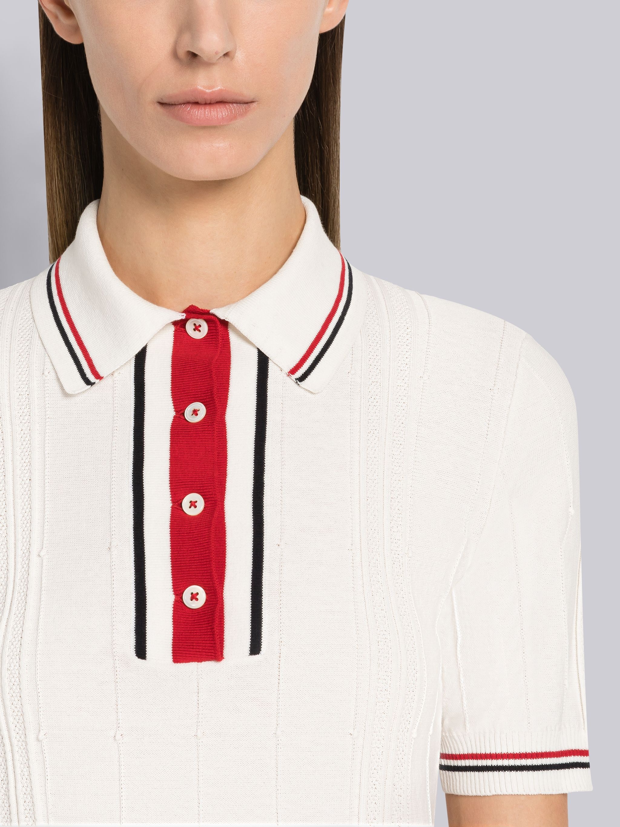 High Twist Cotton Cricket Stripe Polo - 5