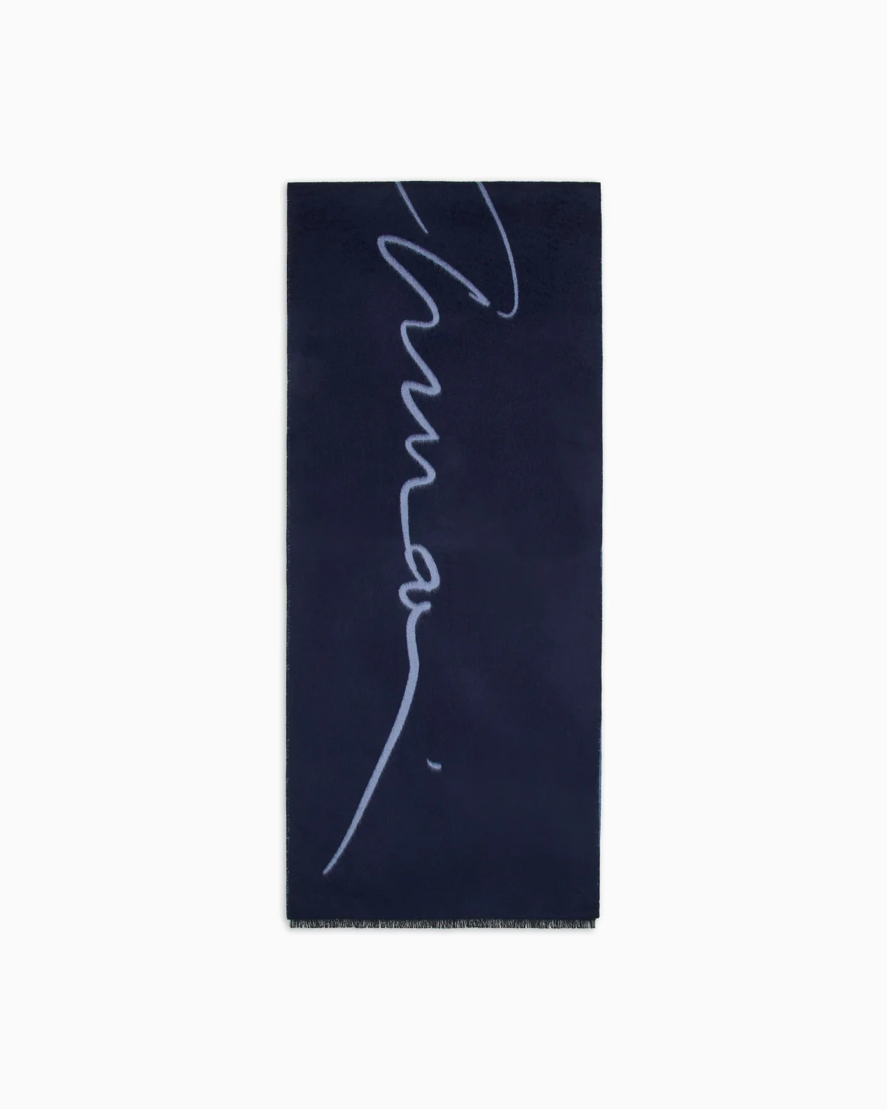 TWO-TONE WOOL AND SILK SCARF WITH SIGNATURE LOGO - 1