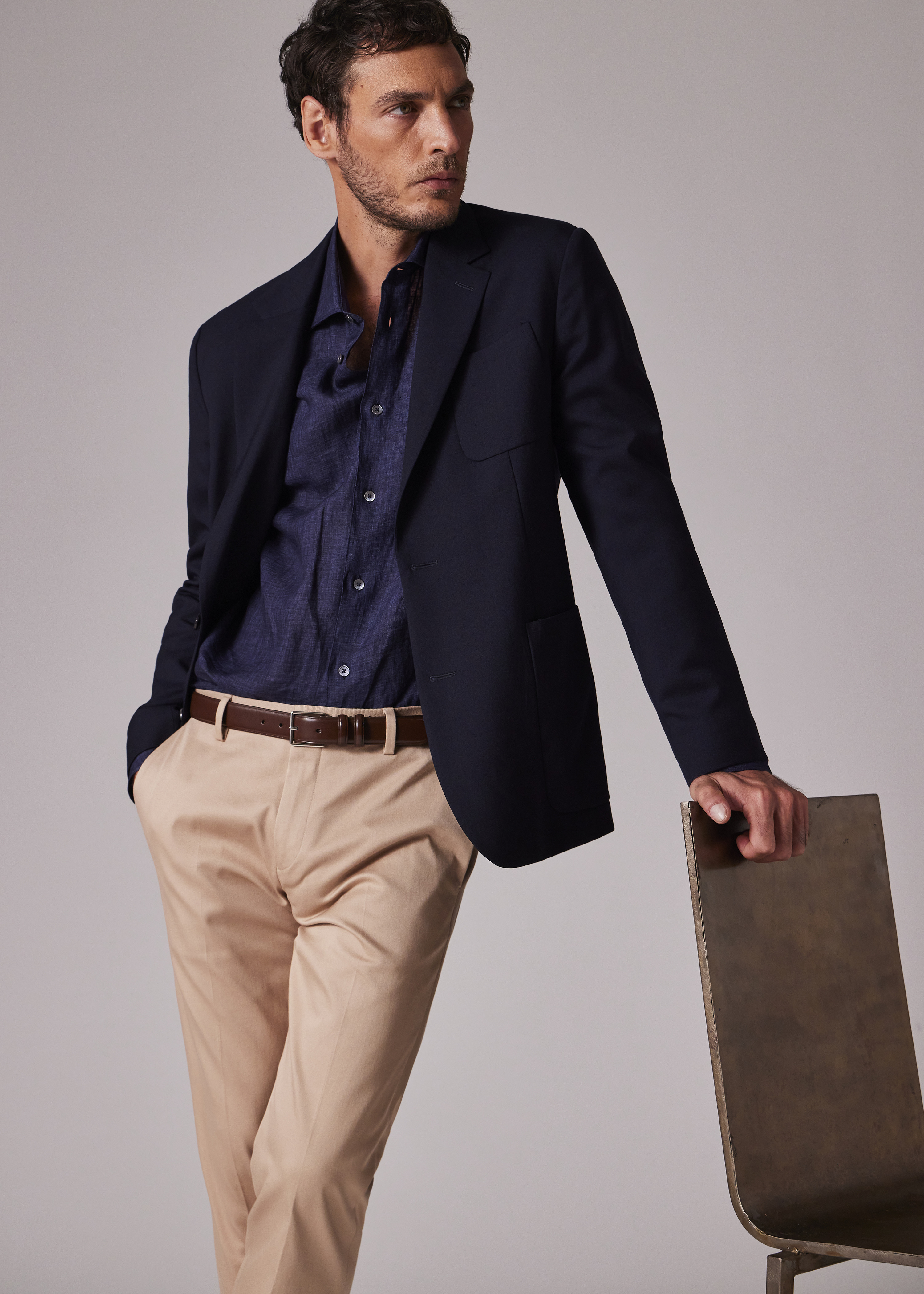 Tailored-Fit Patch-Pocket Unlined Blazer - 5