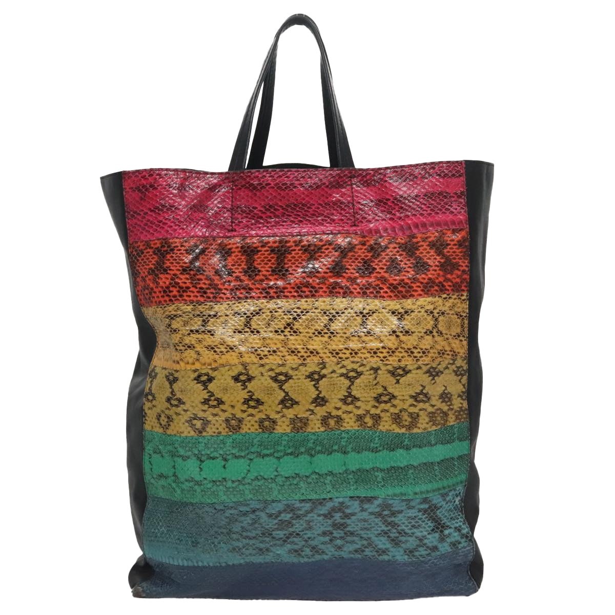 CELINE Tote Bag Leather Black Multicolor - 2