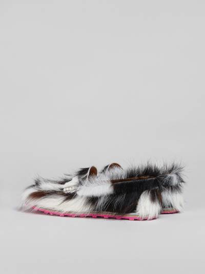Marni SPOTTED LONG CALF HAIR MOCCASIN outlook