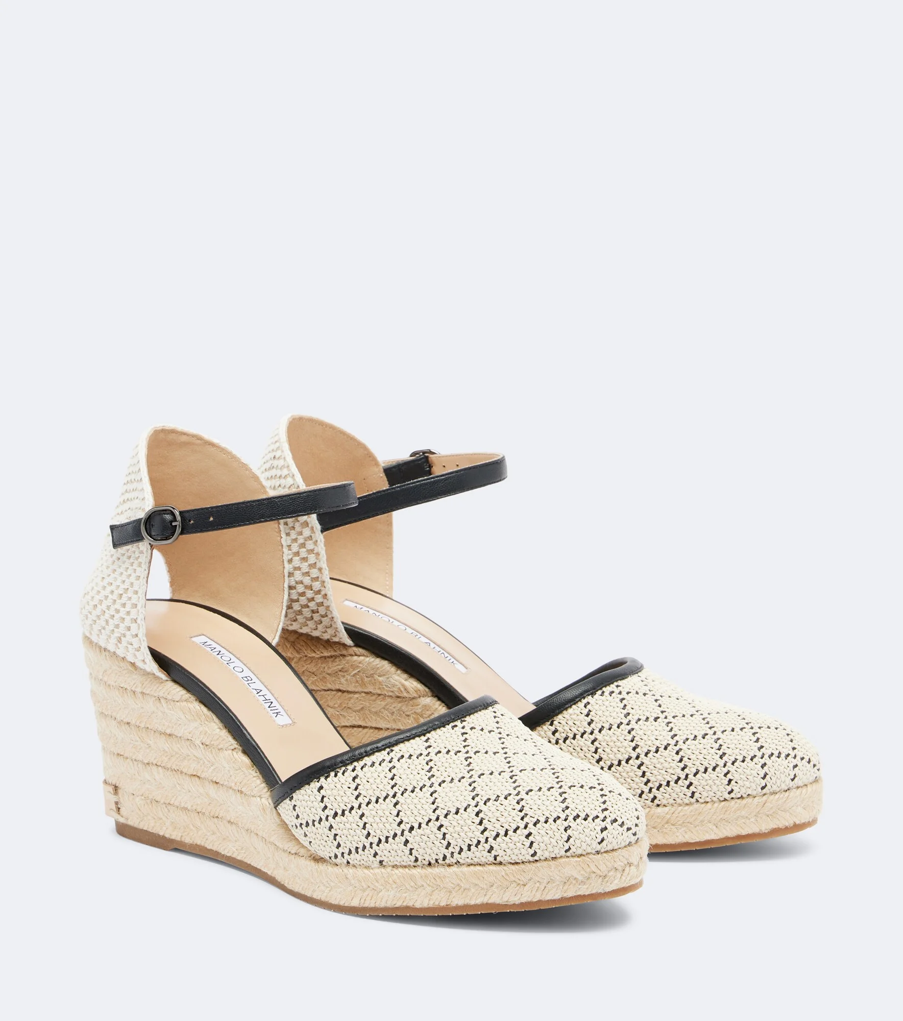 Espadrahi raffia-effect espadrille wedges - 1