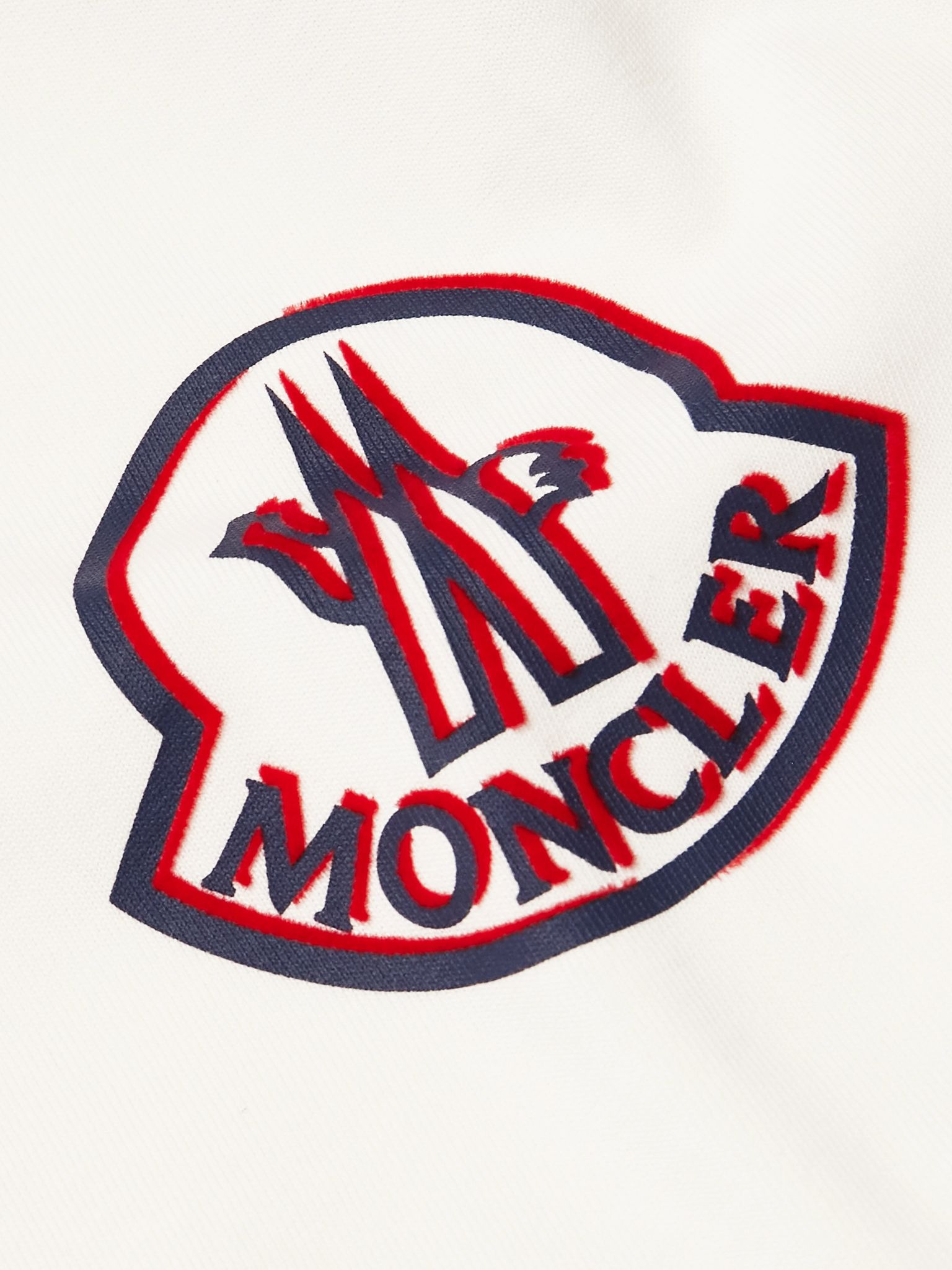 Logo-Flocked Appliquéd Cotton-Jersey T-Shirt White - 5