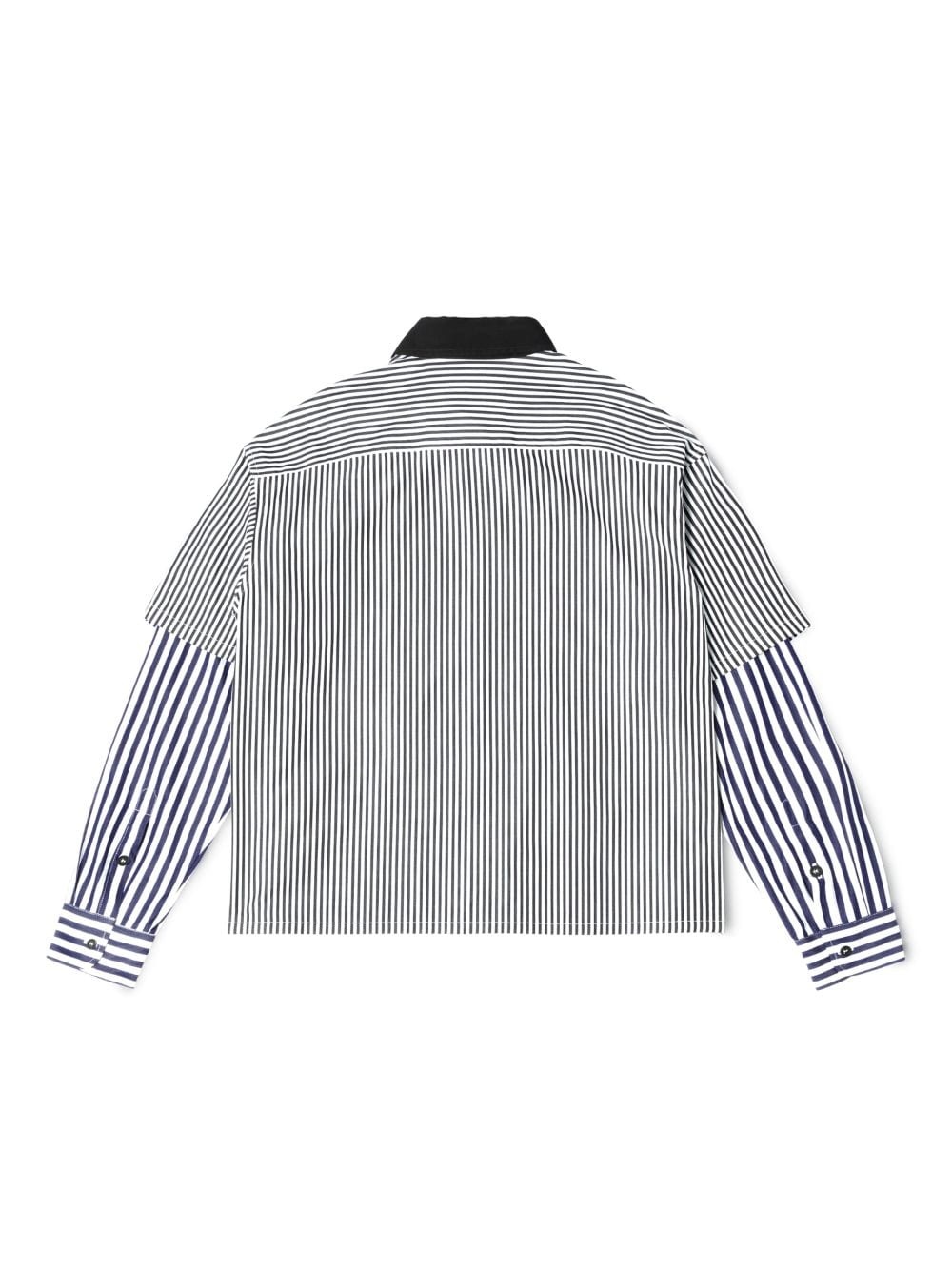 logo-patch stripe-pattern shirt - 6
