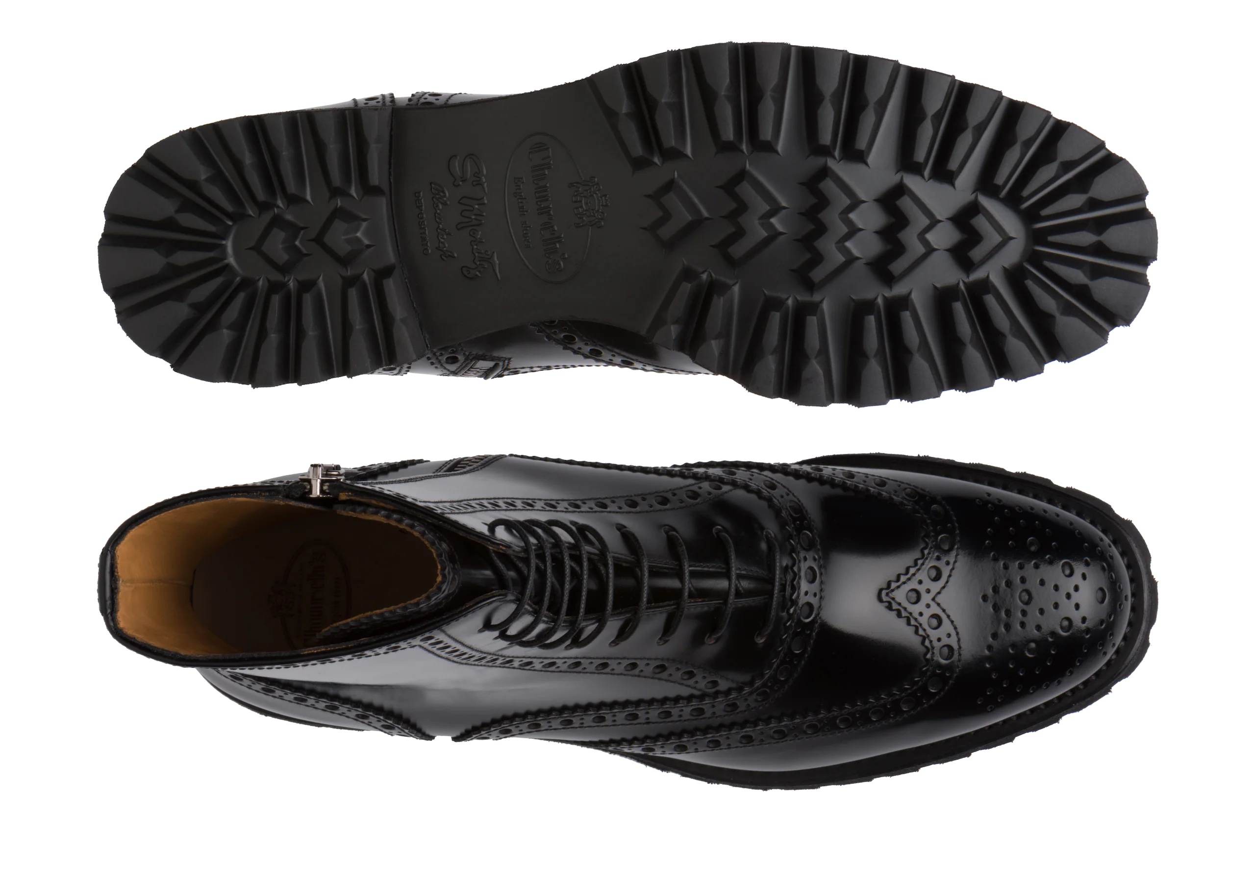 Cammy
Polished Binder Lace Up Boot Brogue Black - 3