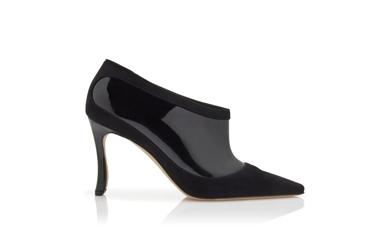 Black Suede Shoe Booties - 1