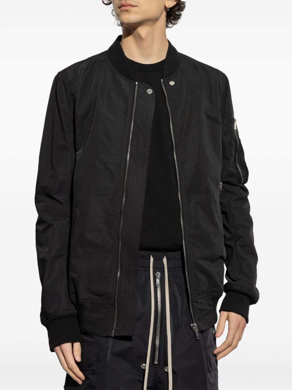 zip-up flight jacket - 2