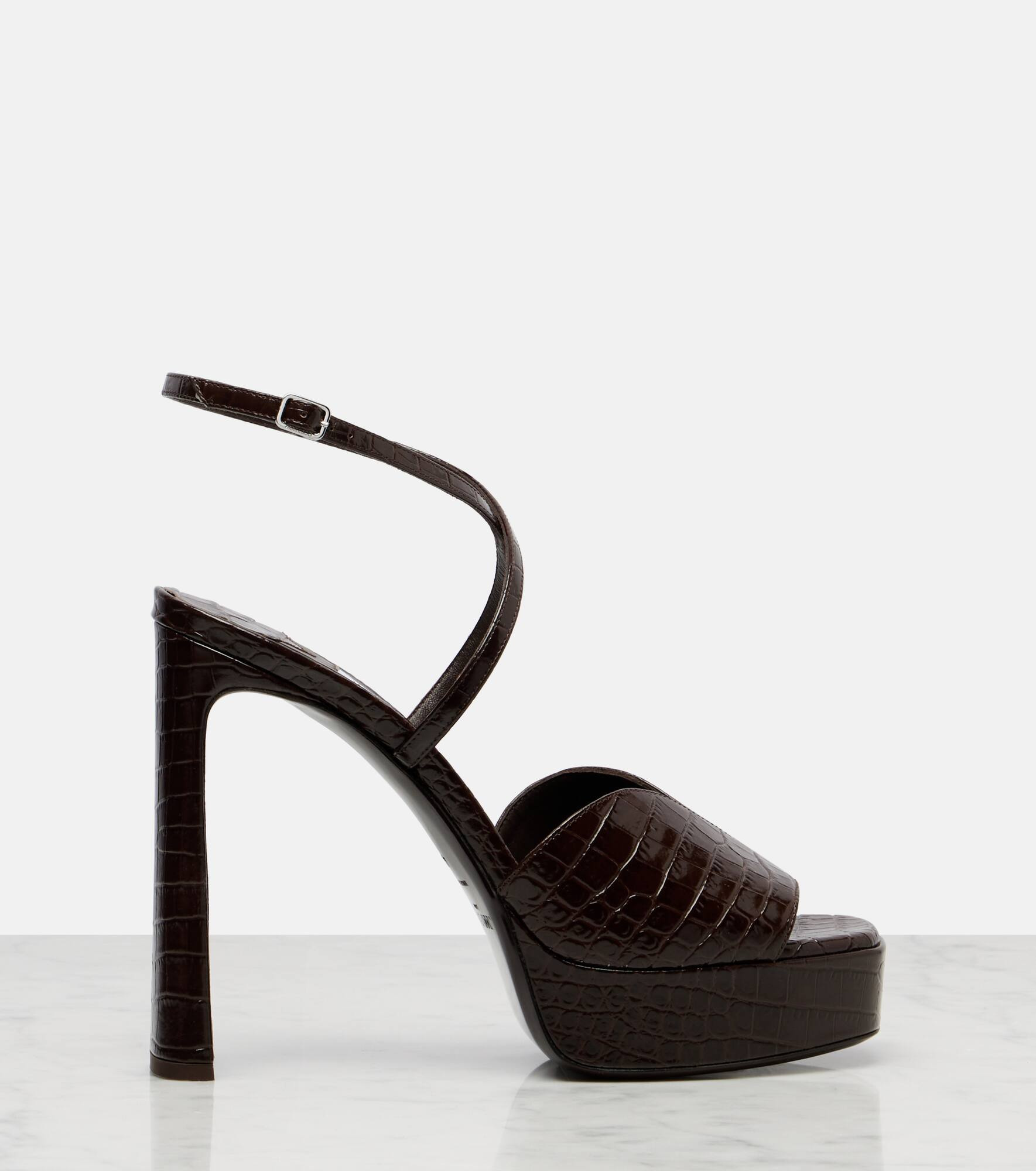 Karli 125 croc-effect platform sandals - 4