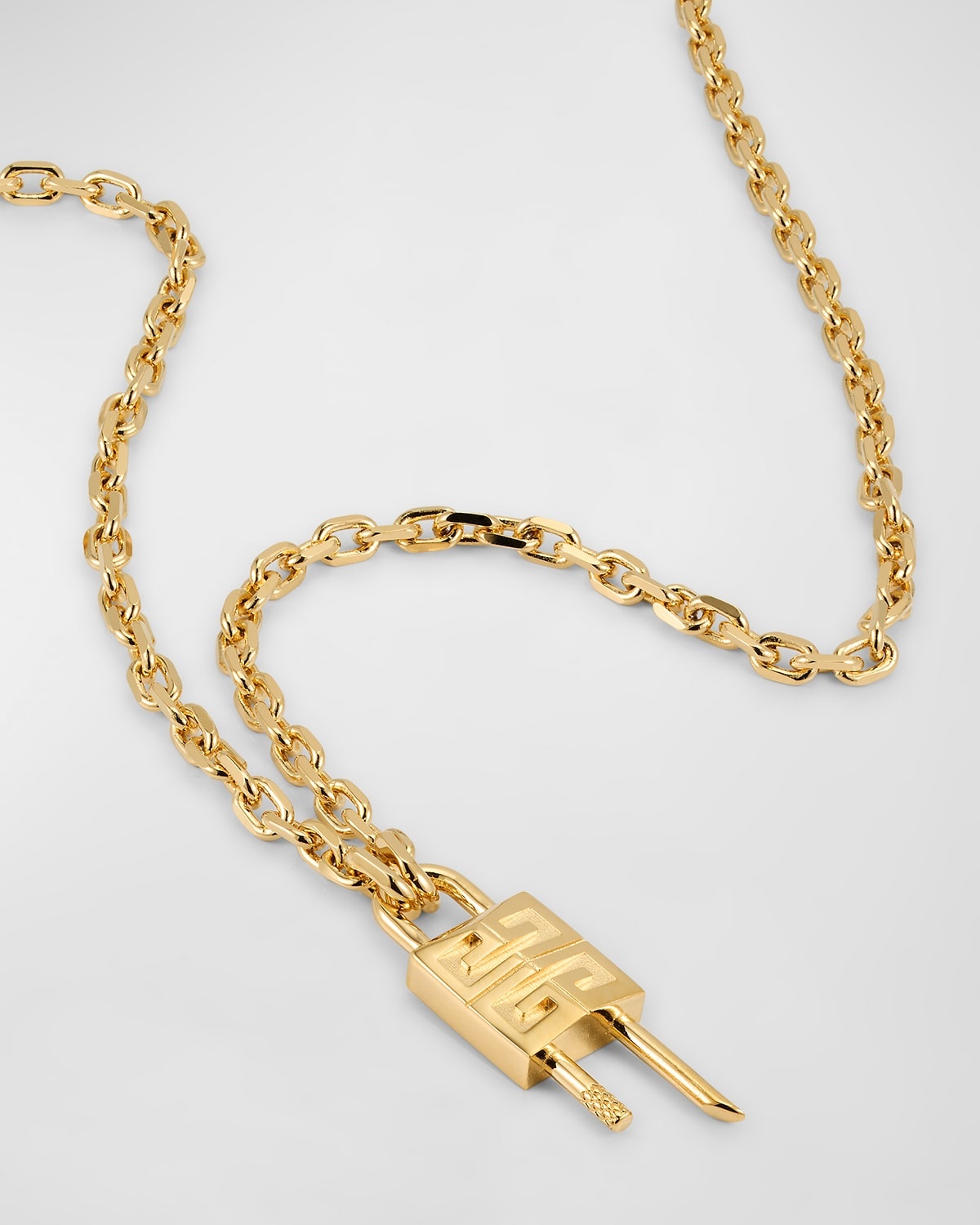 Golden 4G Mini Lock Necklace - 3