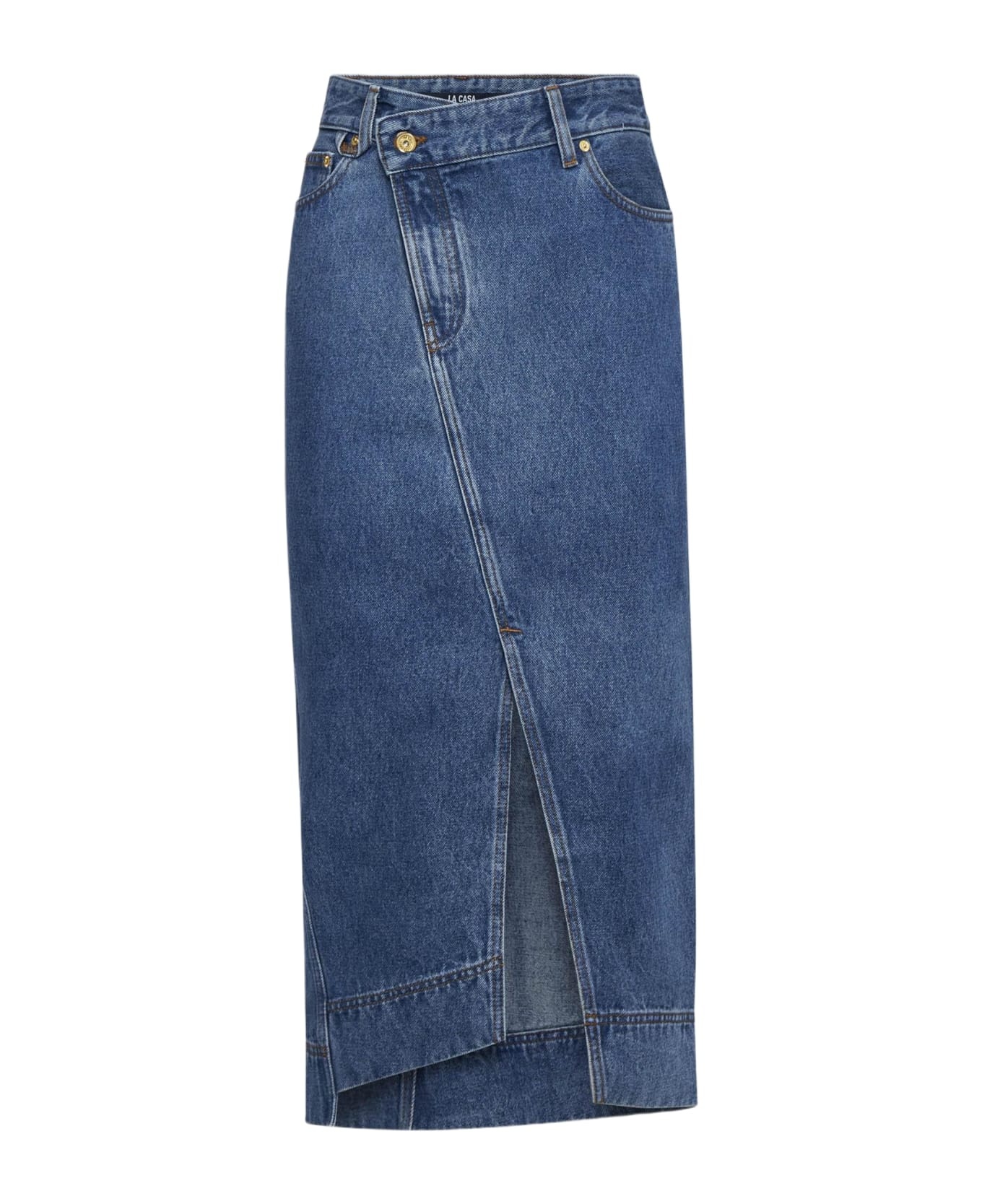 La Jupe De-nimes Denim Midi Skirt - 1