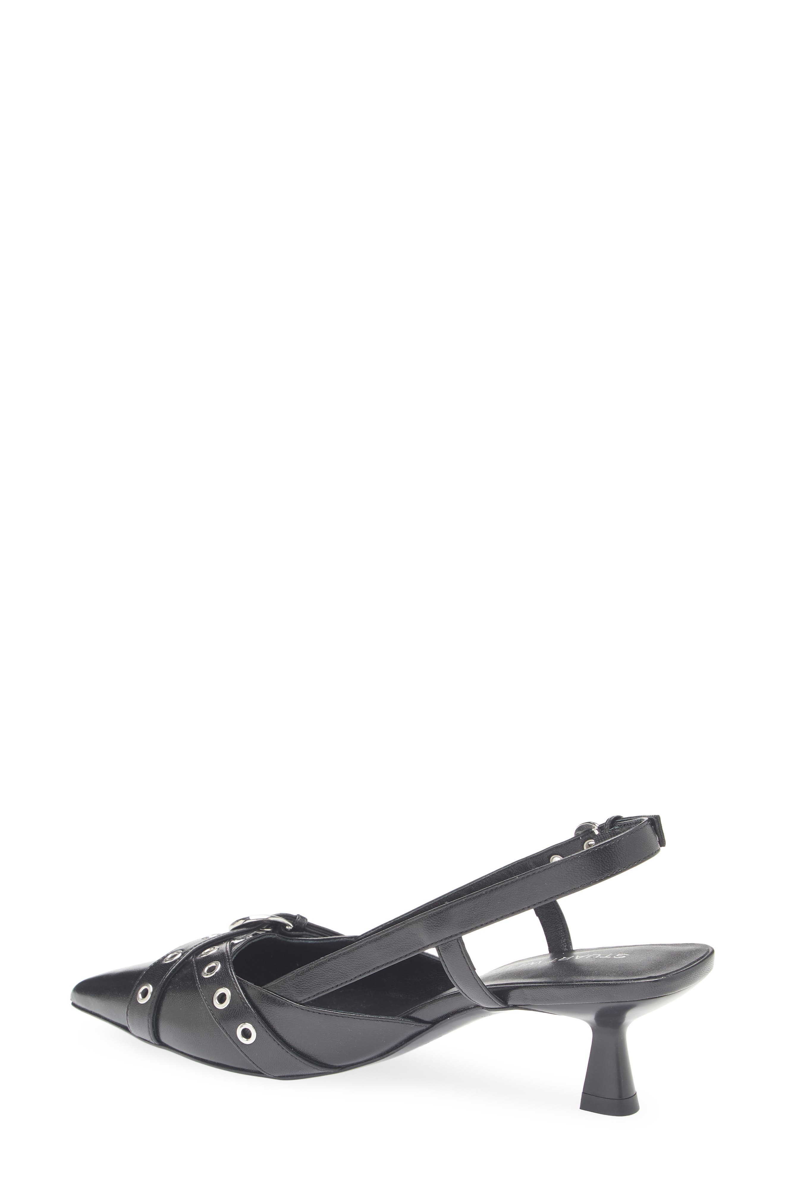 Stuart Weitzman Supermoto Kitten Heel Slingback Pump in Black at Nordstrom - 2