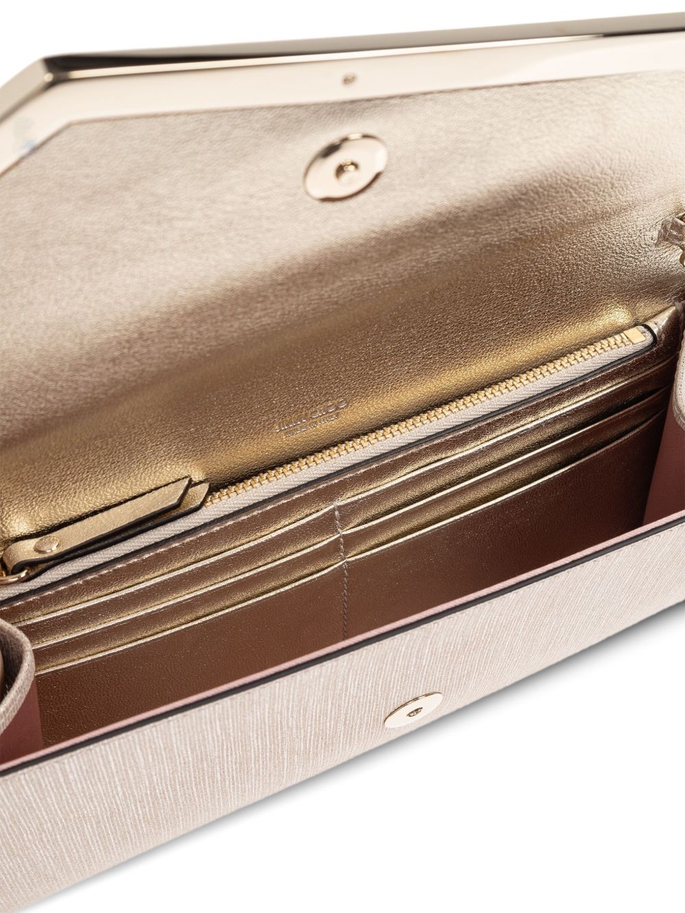 metallic-leather clutch bag - 5