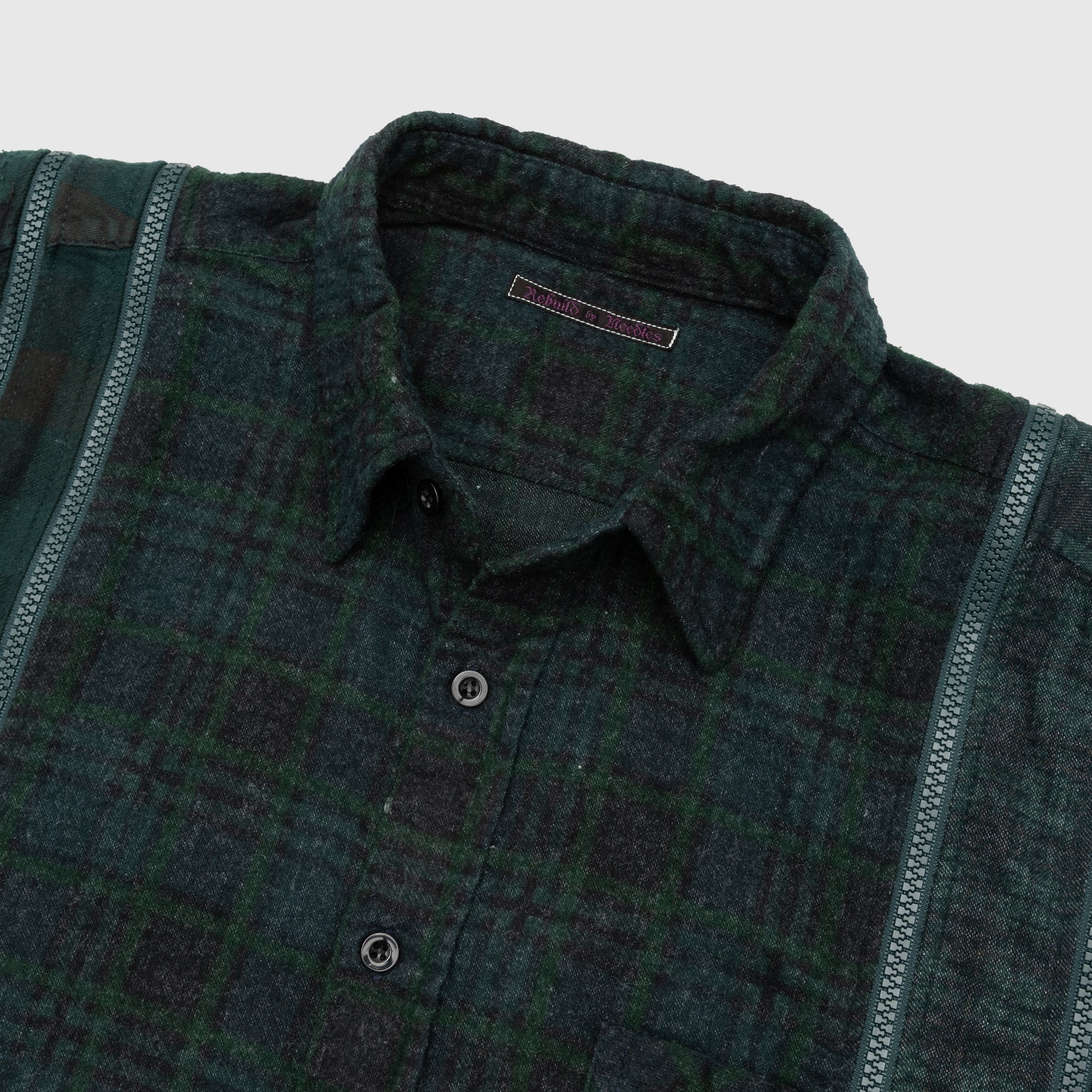 REBUILD BY NEEDLES 7 CUTS ZIPPED WIDE SHIRT - 2