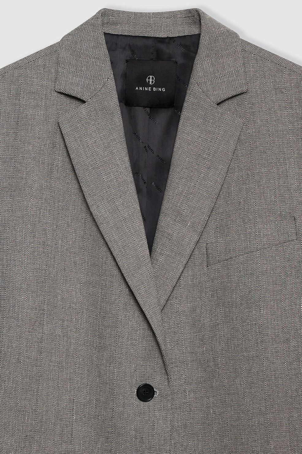 Quinn Blazer - Ivory And Black Herringbone - 4